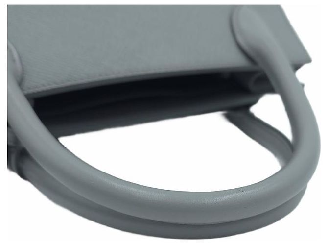 Prada Piccola borsa tote e a tracolla in pelle Saffiano monocromatica Sky Blue - vista 8