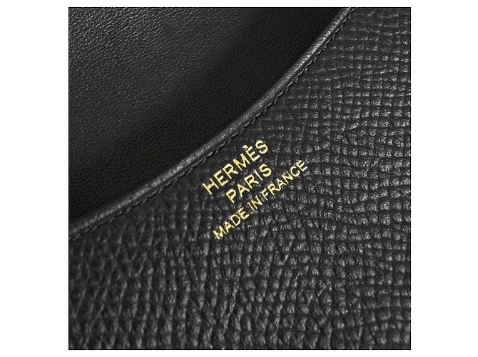 Hermès Borsa a tracolla cintura portafoglio compatto Constance Slim Epsom Nero Oro D'oro - vista 15