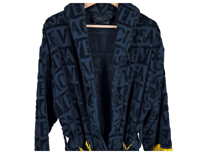 Versace Bademantel Love Baroque für Herren Blau - Ansicht 6