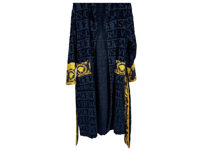 Versace Bademantel Love Baroque für Herren Blau - Ansicht 8