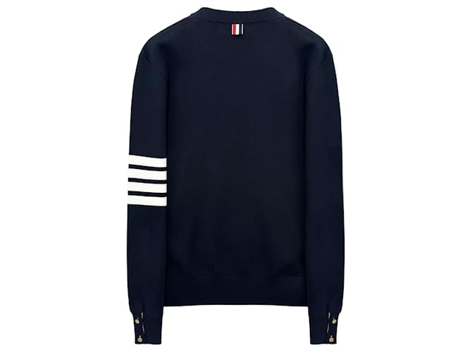 Thom Browne Milan Strick Navy Blau - Ansicht 2