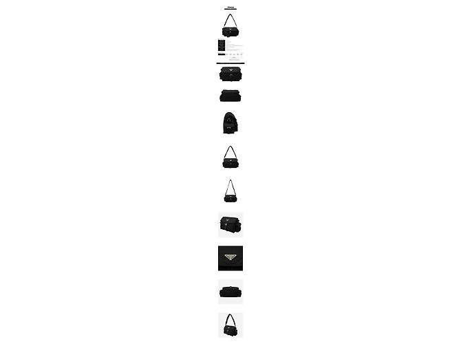 Prada Medium Nylon Schultertasche Schwarz - Ansicht 2