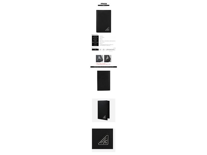 Prada Tarjetero Saffiano Logo Black QHH - vista 2