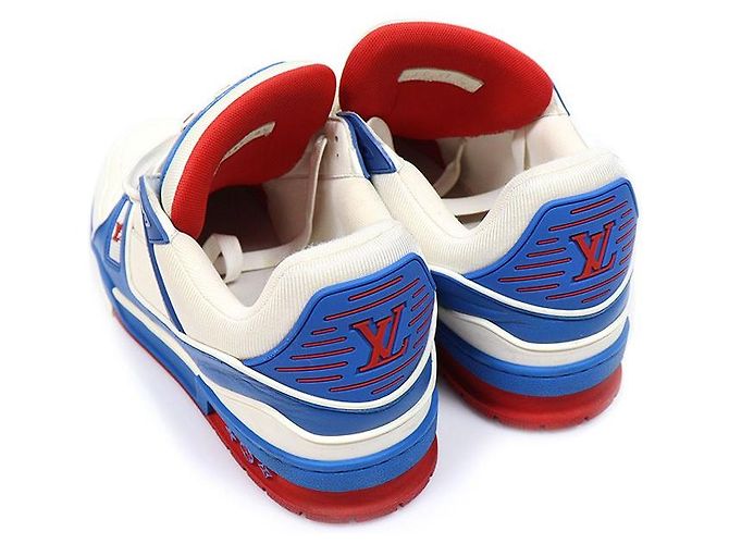 Louis Vuitton Sneakers LV Trainer da uomo Bianco Blu Rosso - vista 5