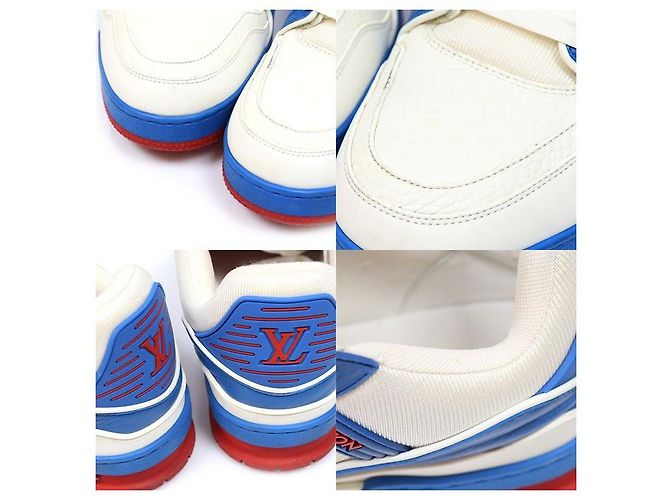 Louis Vuitton Sneakers LV Trainer da uomo Bianco Blu Rosso - vista 7