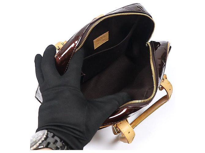 Louis Vuitton Borsa Tote Monogram Vernis Amarante Summit Drive Porpora - vista 5