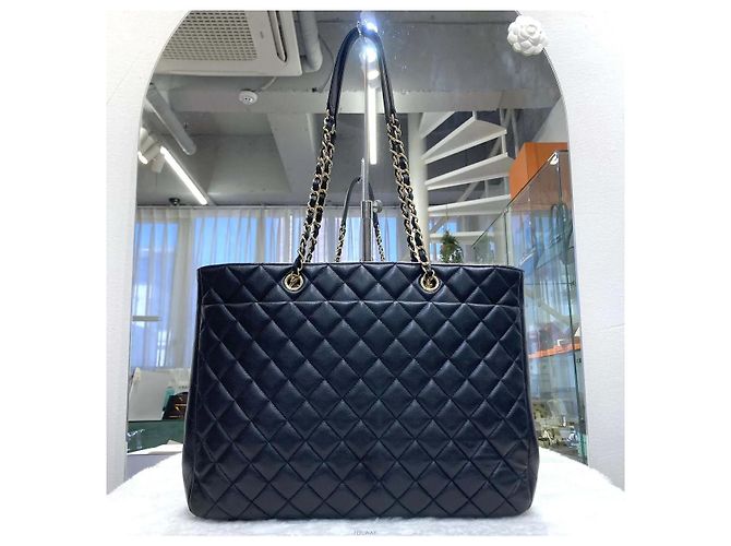 Chanel Borsa Tote Timeless Shopper Black Gold Nero - vista 2