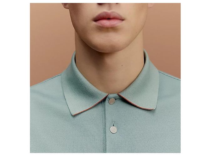 Hermès Technisches Kurzarm-Poloshirt für Herren Grün - Ansicht 4