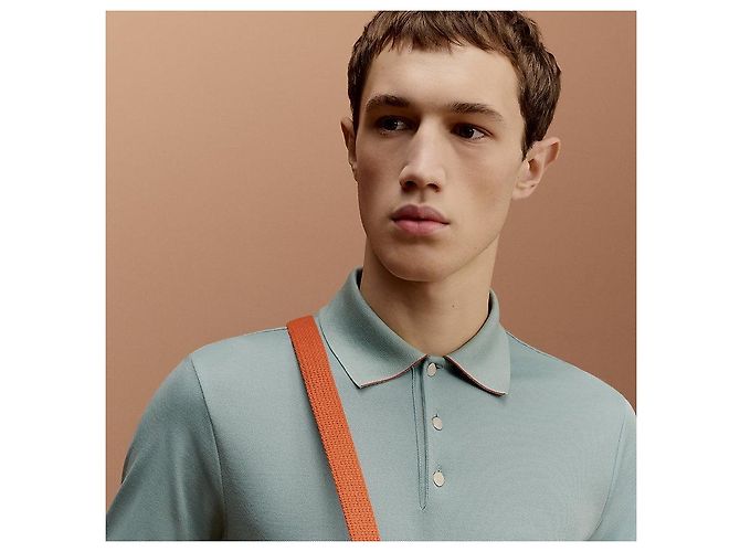Hermès Technisches Kurzarm-Poloshirt für Herren Grün - Ansicht 5