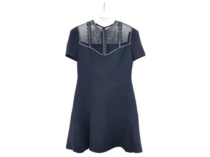 Louis Vuitton Abito skater in seta a maniche corte Nero - vista 4