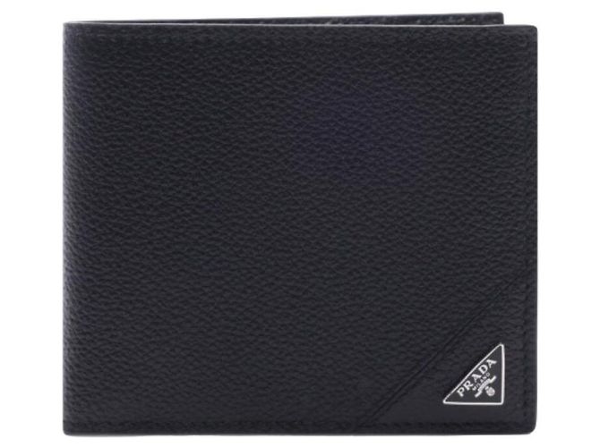 Prada Cartera Vitello Logo Negra con sello: Negro - vista 2