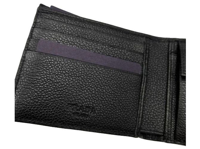Prada Cartera Vitello Logo Negra con sello: Negro - vista 6