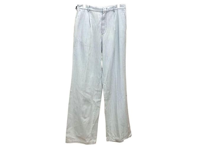 Miu Miu Pantalones de denim chambray Plata - vista 4