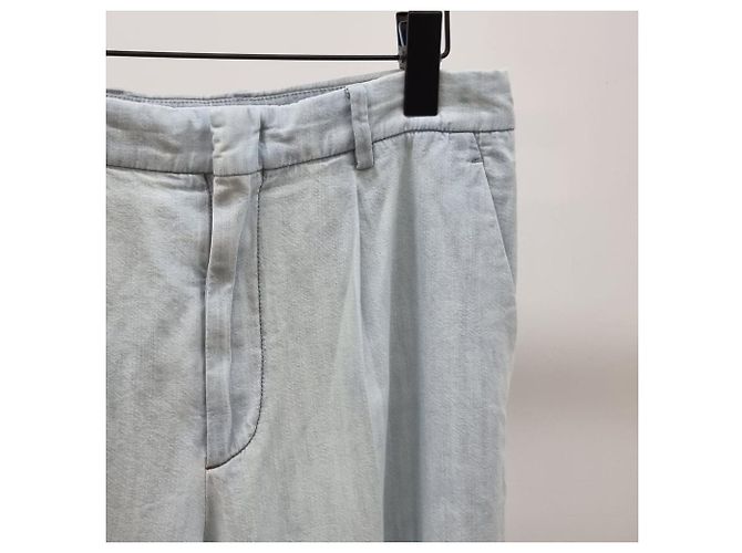 Miu Miu Pantalones de denim chambray Plata - vista 5