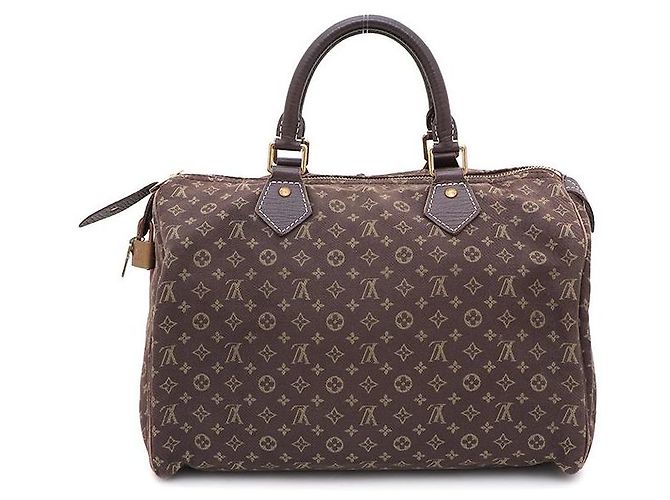 Louis Vuitton Bolso Tote Monogram Mini Rinse Speedy Castaño - vista 3