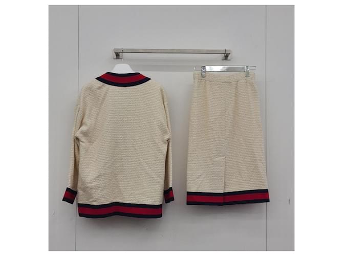 Gucci Tweed-Cardigan-Set Weiß - Ansicht 11