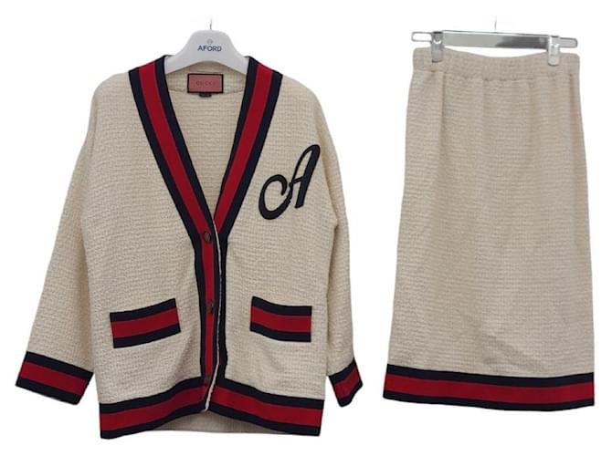 Gucci Tweed-Cardigan-Set Weiß - Ansicht 4