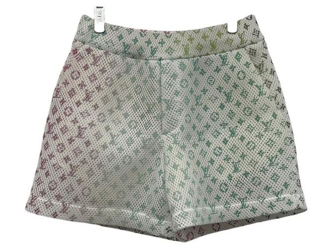 Louis Vuitton Shorts de malha Monogram sem uso Branco - vista 4