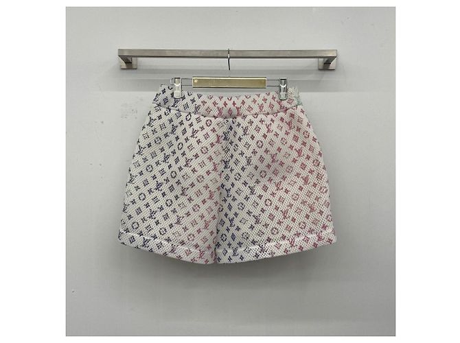 Louis Vuitton Shorts de malha Monogram sem uso Branco - vista 6
