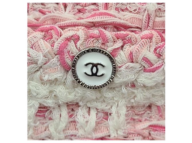 Chanel Suéter de malha de tweed com gola redonda Vermelho - vista 6