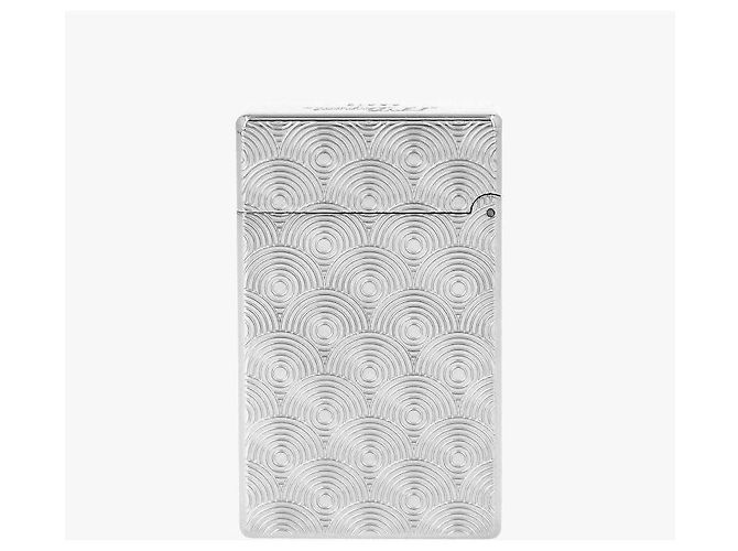 St Dupont Cinetic Silver Lighter with Initials Silvery - view 7