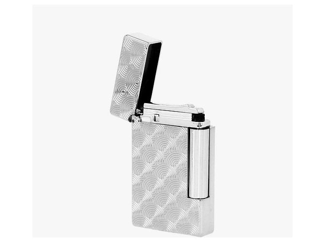 St Dupont Cinetic Silver Lighter with Initials Silvery - view 8