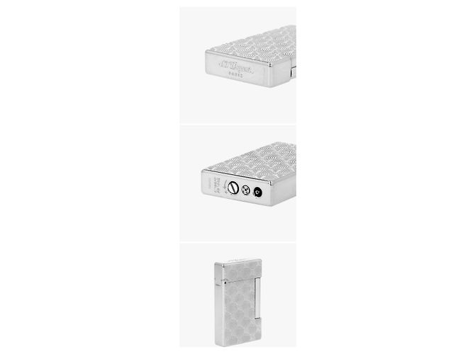 St Dupont Cinetic Silver Lighter with Initials Silvery - view 9