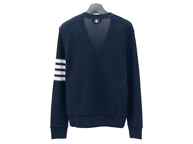 Thom Browne Offener Spitzenstrickjacke Blau - Ansicht 4