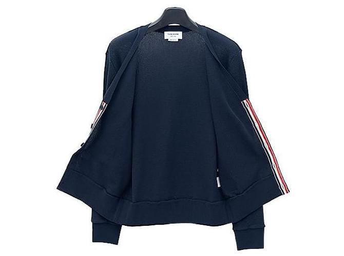 Thom Browne Offener Spitzenstrickjacke Blau - Ansicht 5