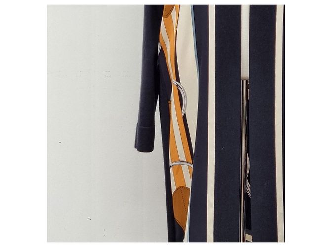 Hermès Langer Cardigan mit Seiden-Kaschmir-Besatz Schwarz - vue 6