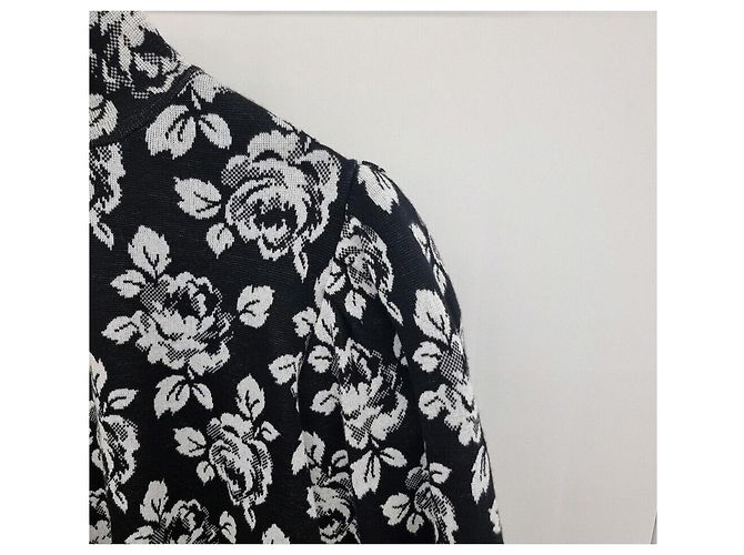 Balenciaga Strickpullover mit Blumenmuster aus Wollmischung und Stehkragen - Ansicht 2