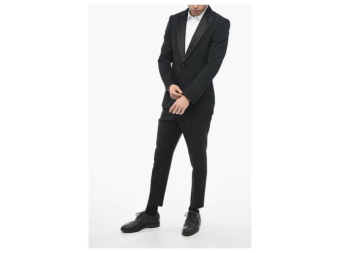 Burberry Blazer in lana ricamato nero - vista 4