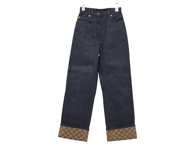 Gucci Pantalones vaqueros con dobladillo sin usar Negro - vista 4