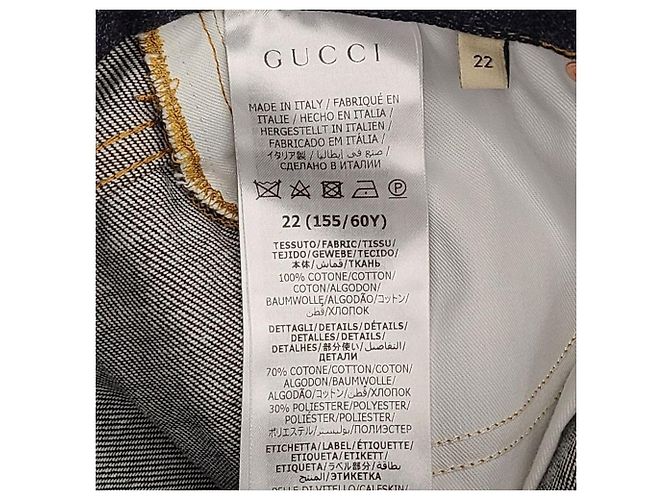 Gucci Pantalones vaqueros con dobladillo sin usar Negro - vista 9