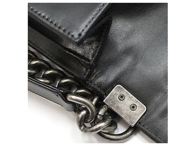 Chanel Black Leather Boy Bag Medium Shoulder Bag - view 11
