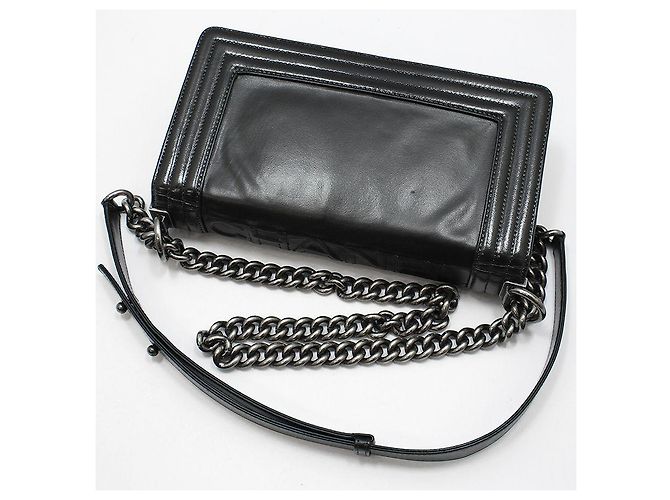 Chanel Black Leather Boy Bag Medium Shoulder Bag - view 4