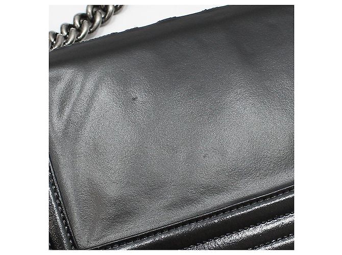 Chanel Black Leather Boy Bag Medium Shoulder Bag - view 7