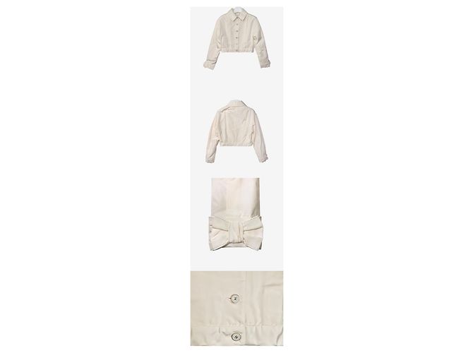 Chanel Seidenjacke mit Schleife Ecru Weiß RHJNXXLY - Ansicht 2