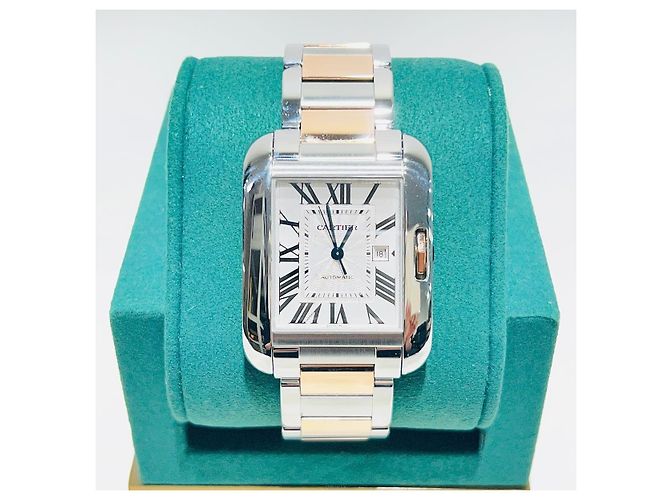 Cartier Tank Anglaise Uhr in Roségold-Kombination Pink - Ansicht 2