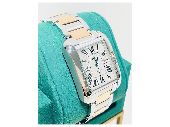 Cartier Tank Anglaise Uhr in Roségold-Kombination Pink - Ansicht 3