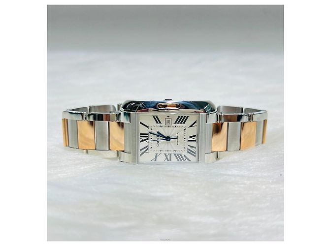 Cartier Tank Anglaise Uhr in Roségold-Kombination Pink - Ansicht 5