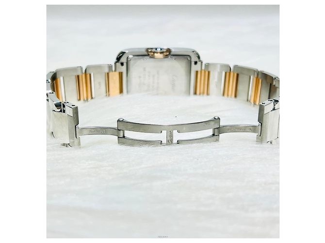 Cartier Tank Anglaise Uhr in Roségold-Kombination Pink - Ansicht 7