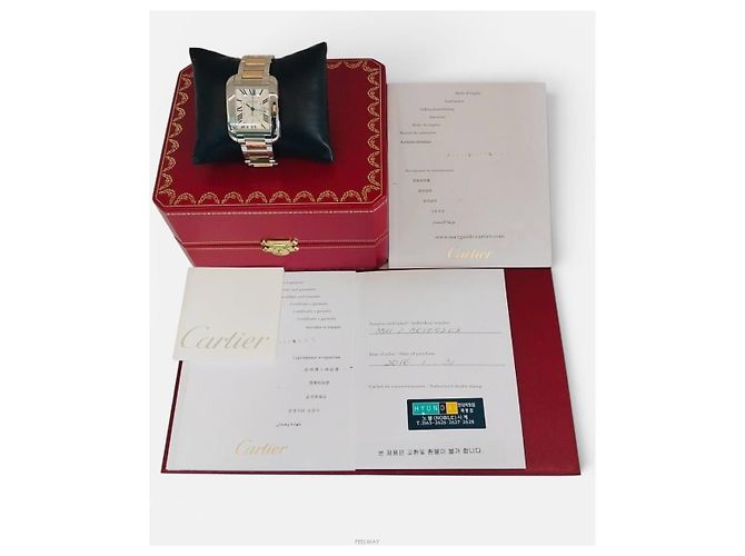 Cartier Tank Anglaise Uhr in Roségold-Kombination Pink - Ansicht 9
