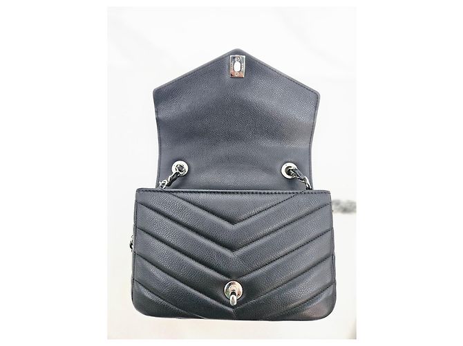 Chanel Borsa a tracolla e crossbody classica in caviar chevron Nero - vista 22