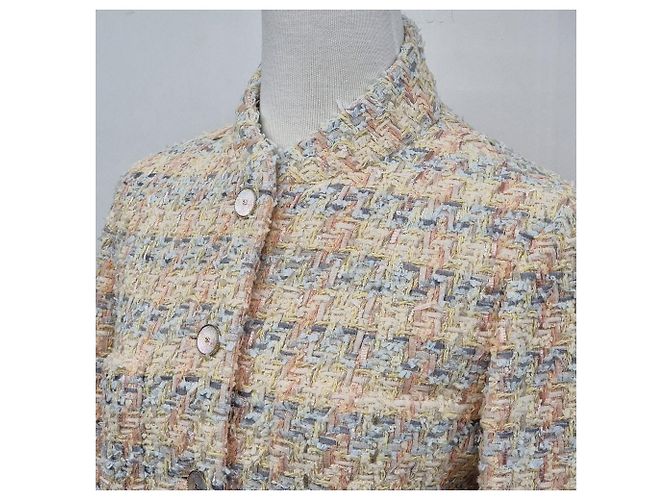 Chanel Chaqueta de tweed de algodón amarillo claro - vista 5