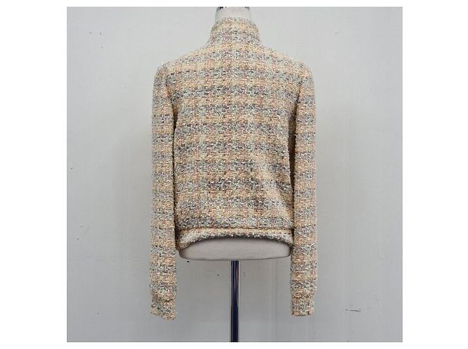 Chanel Chaqueta de tweed de algodón amarillo claro - vista 8