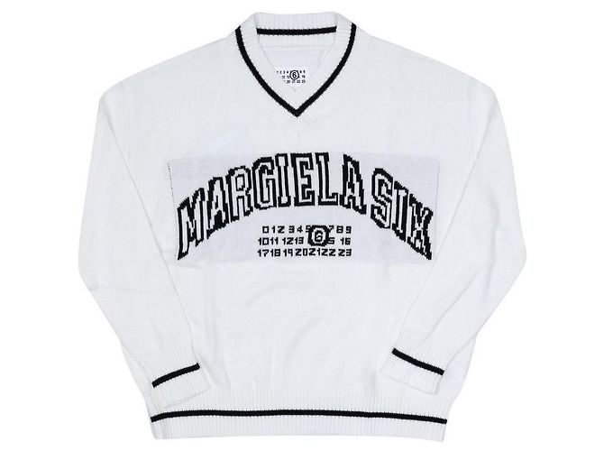 Maison Martin Margiela Strick-Sweatshirt für Kinder Silber - Ansicht 3