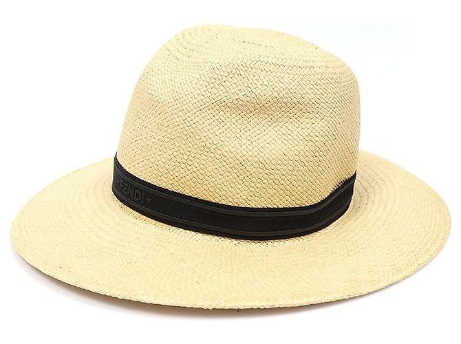 Fendi Panama-Hut aus natürlichem Toquilla-Stroh Braun - Ansicht 2