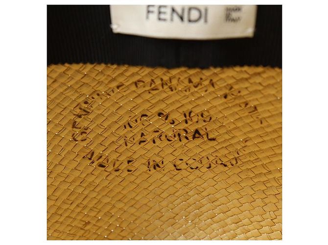 Fendi Panama-Hut aus natürlichem Toquilla-Stroh Braun - Ansicht 6