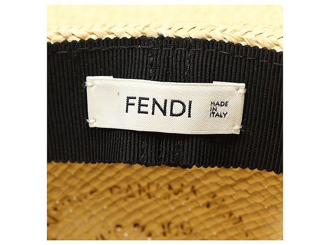 Fendi Panama-Hut aus natürlichem Toquilla-Stroh Braun - Ansicht 7
